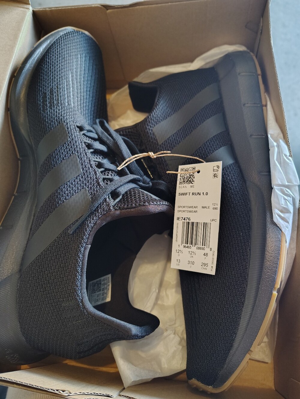 Adidas Black Swift Run 1.0 Knit Sneakers